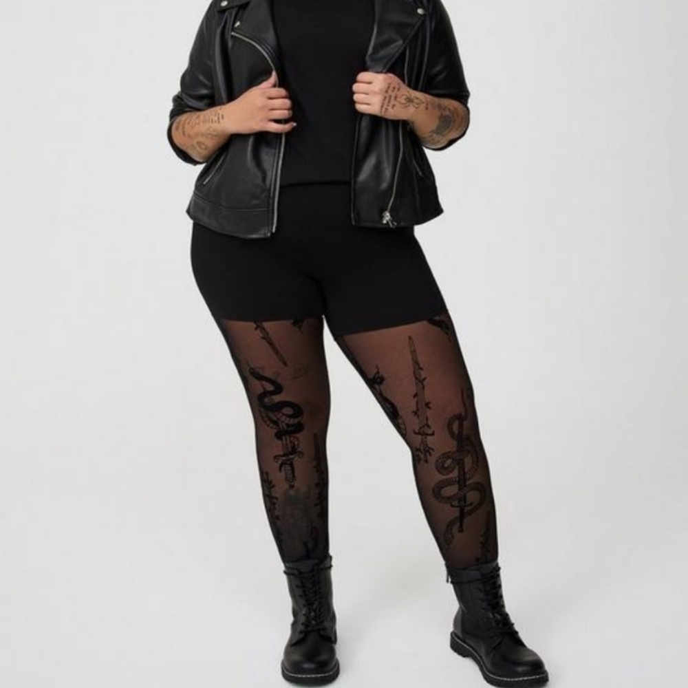 Torrid Flocked Full Length Leggings